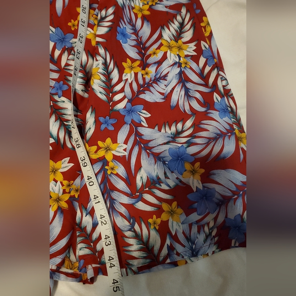 Royal Monk Tropical Shirt Waist Dress L Unique Vintage - Picture 8 of 11